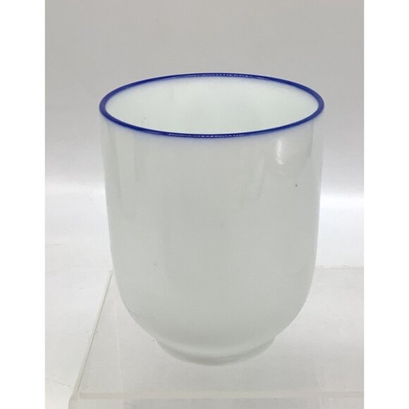 Cartoon Japanese Sumo Wrestling Sake Cups With Blue Rim & Signed Base Set Of 2 P - Picture 7 of 10